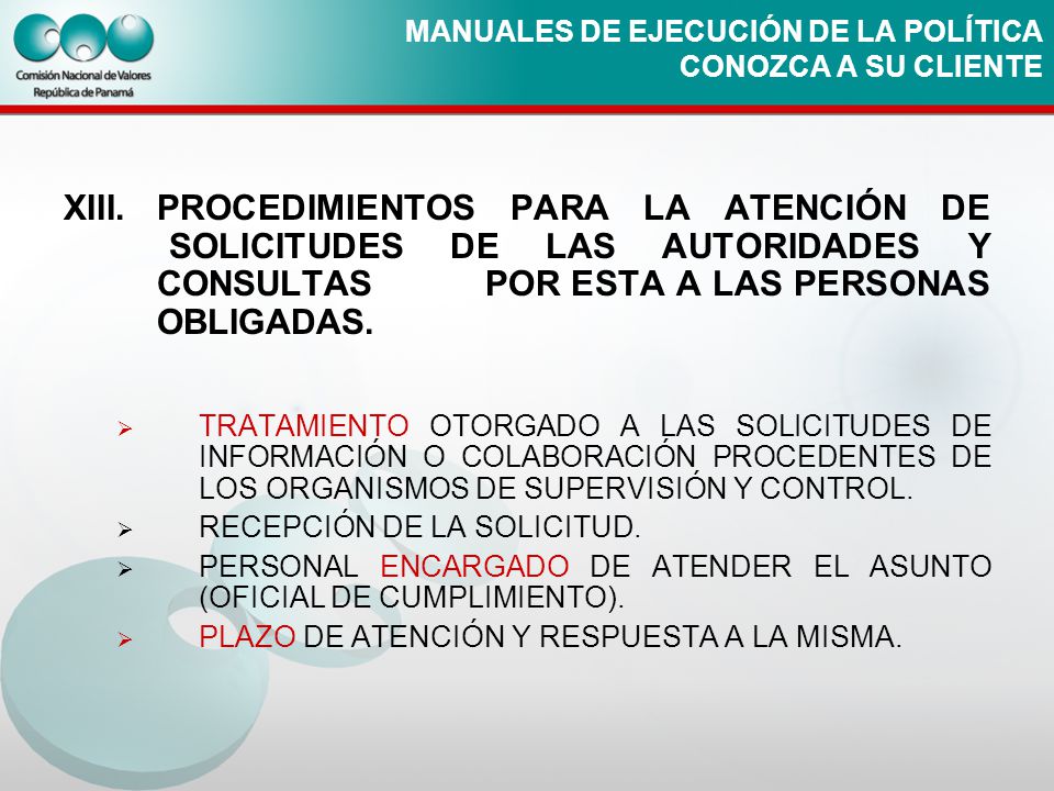 MANUALES DE EJECUCIÓN DE LA POLÍTICA CONOZCA A SU CLIENTE