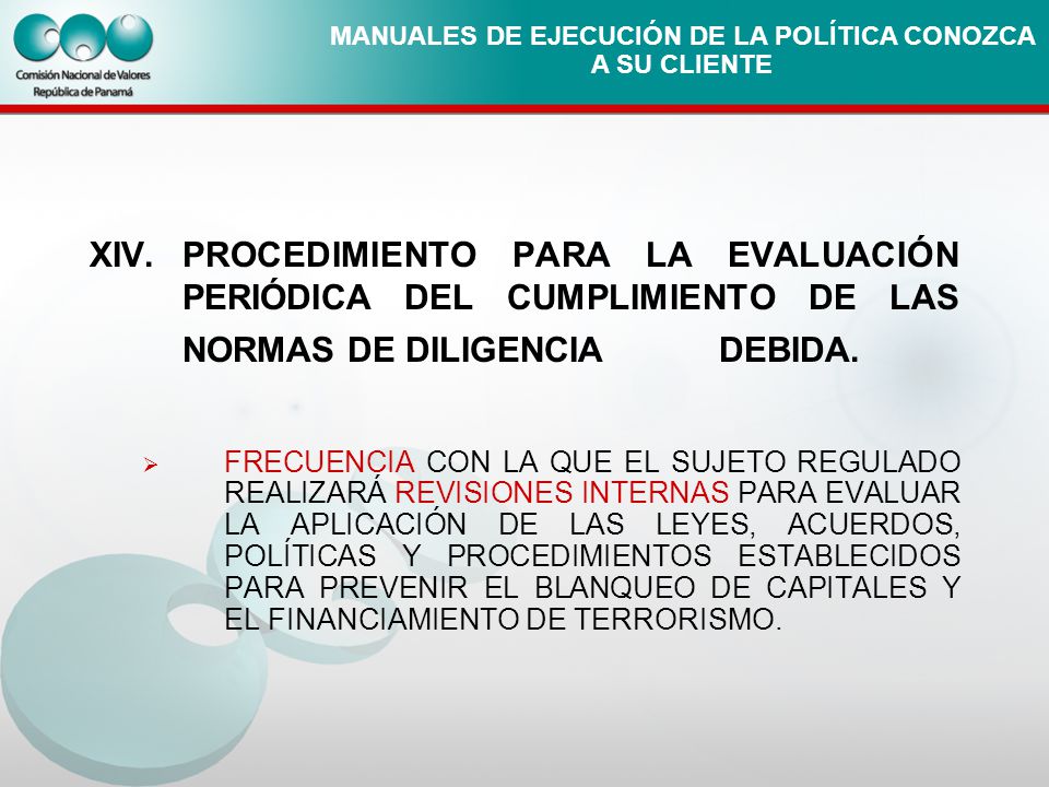 MANUALES DE EJECUCIÓN DE LA POLÍTICA CONOZCA A SU CLIENTE
