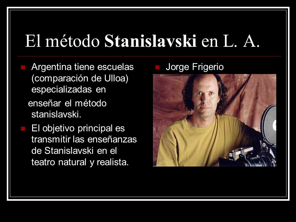 El método Stanislavski en L. A.
