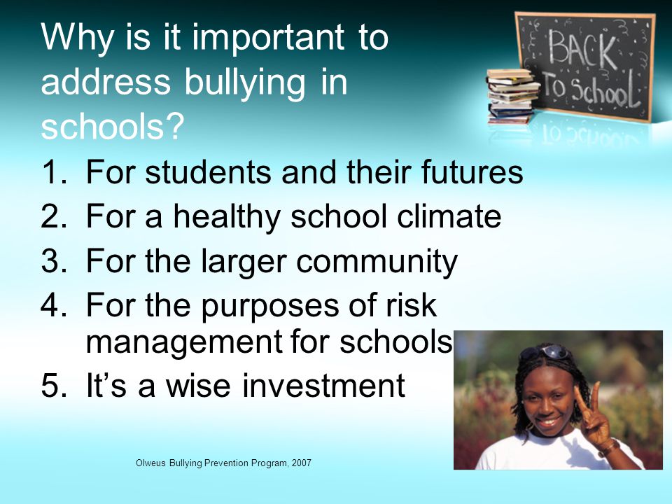 Why is it important to address bullying in schools