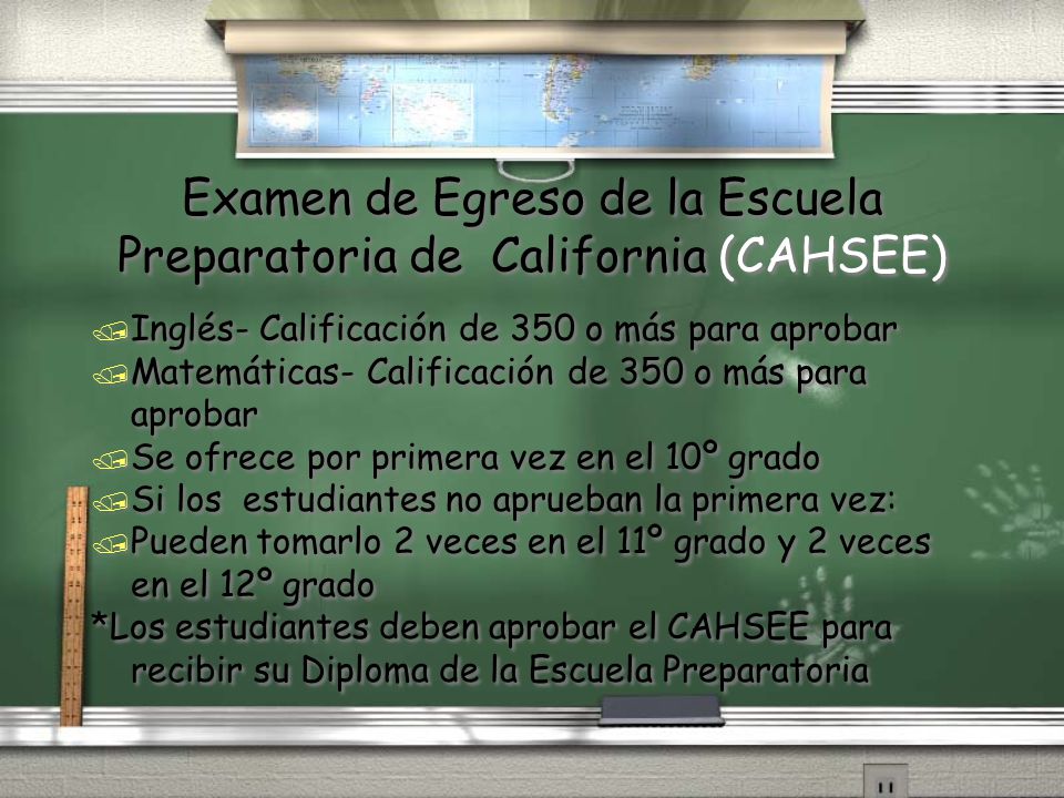 Examen de Egreso de la Escuela Preparatoria de California (CAHSEE)