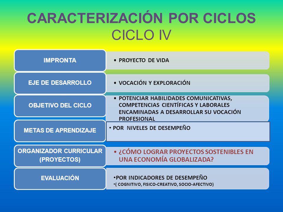 CARACTERIZACIÓN POR CICLOS CICLO IV