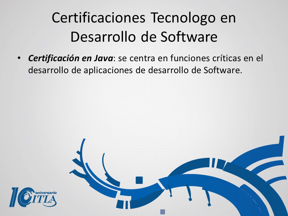 Certificaciones Tecnologo en Desarrollo de Software