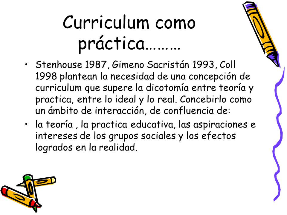 Curriculum como práctica………
