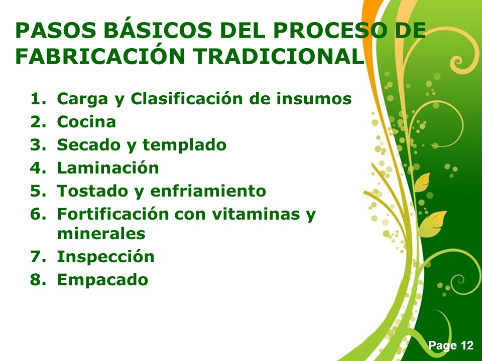 PASOS BÁSICOS DEL PROCESO DE FABRICACIÓN TRADICIONAL