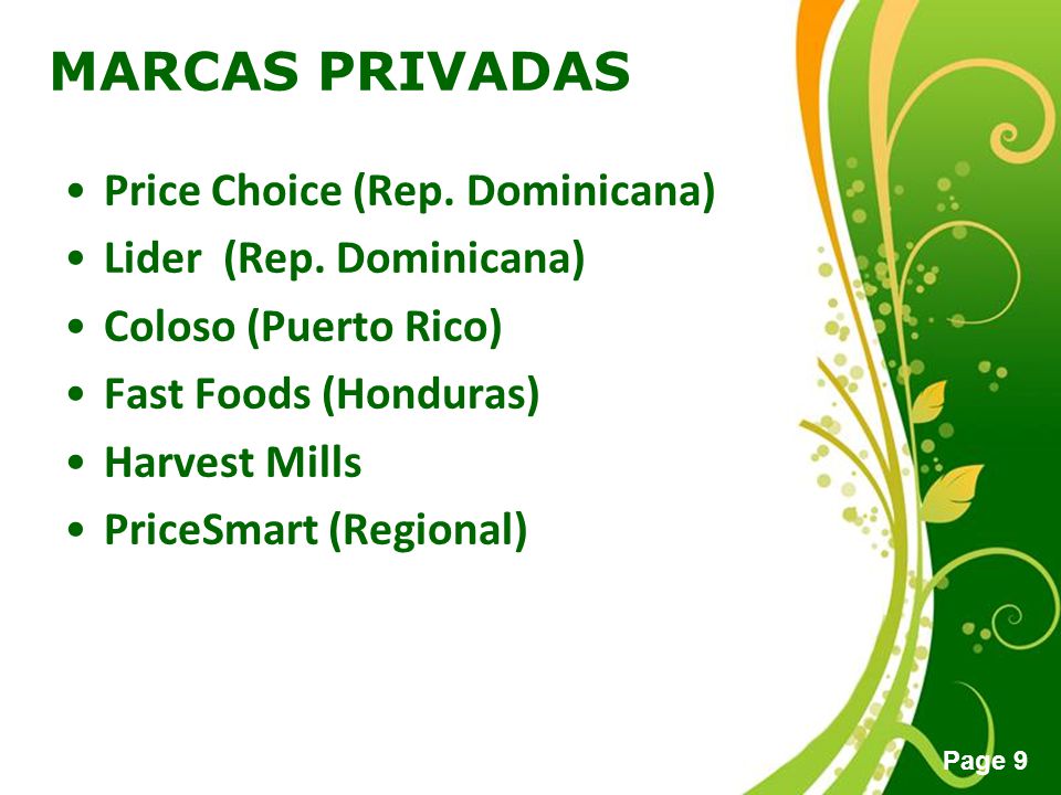 MARCAS PRIVADAS Price Choice (Rep. Dominicana) Lider (Rep. Dominicana)