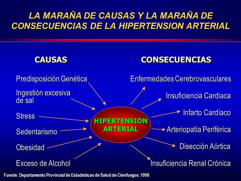 LA MARAÑA DE CAUSAS Y LA MARAÑA DE CONSECUENCIAS DE LA HIPERTENSION ARTERIAL