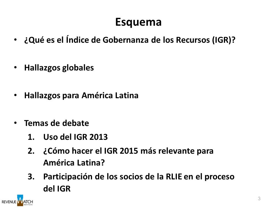 Esquema ¿Qué es el Índice de Gobernanza de los Recursos (IGR)