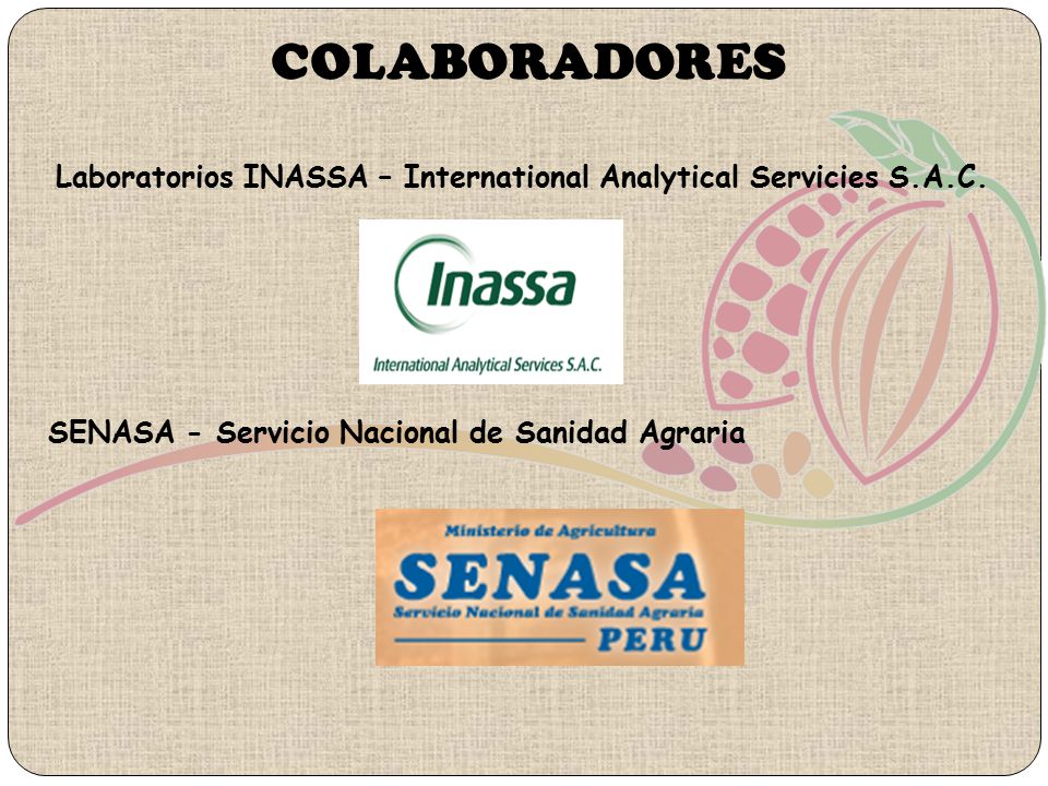 COLABORADORES Laboratorios INASSA – International Analytical Servicies S.A.C.