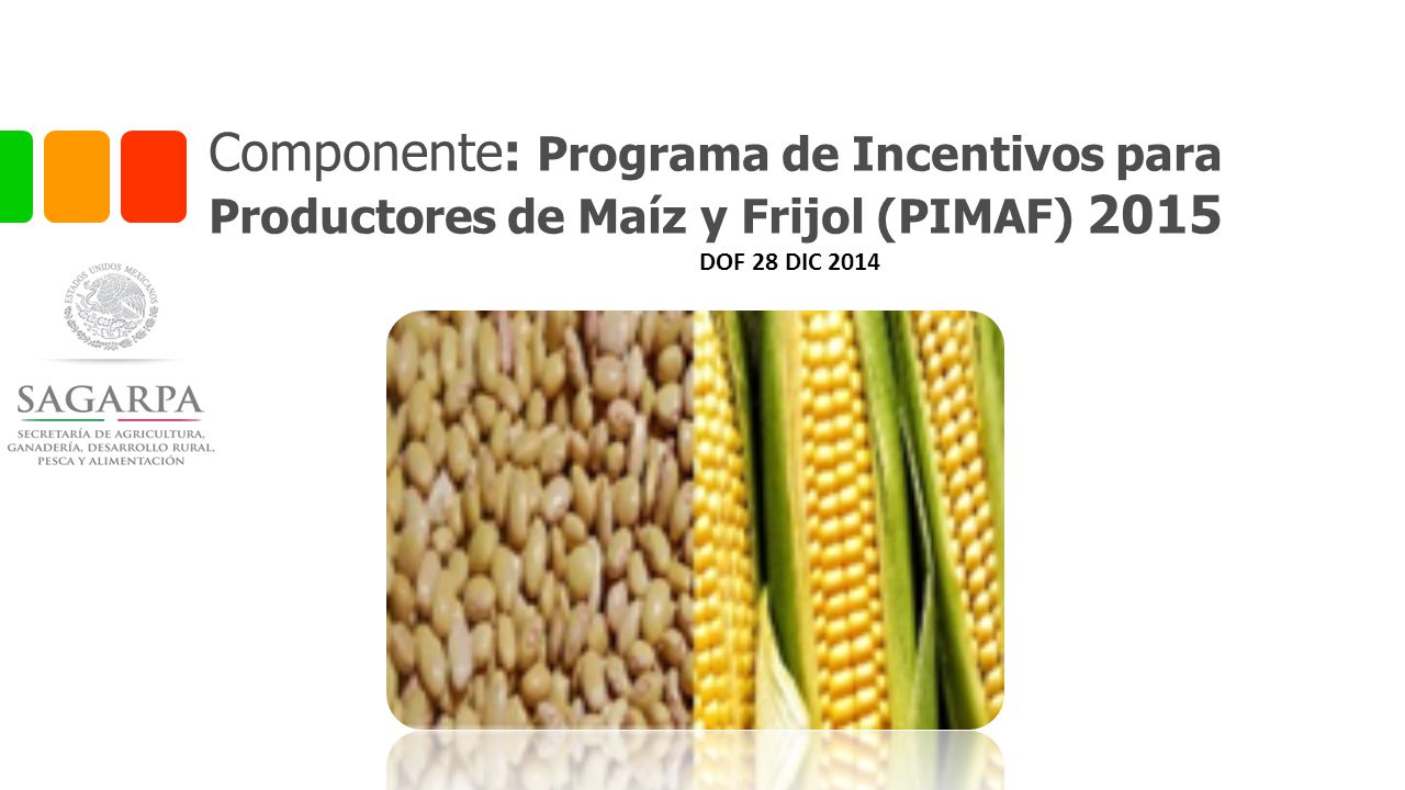Componente: Programa de Incentivos para Productores de Maíz y Frijol (PIMAF) 2015