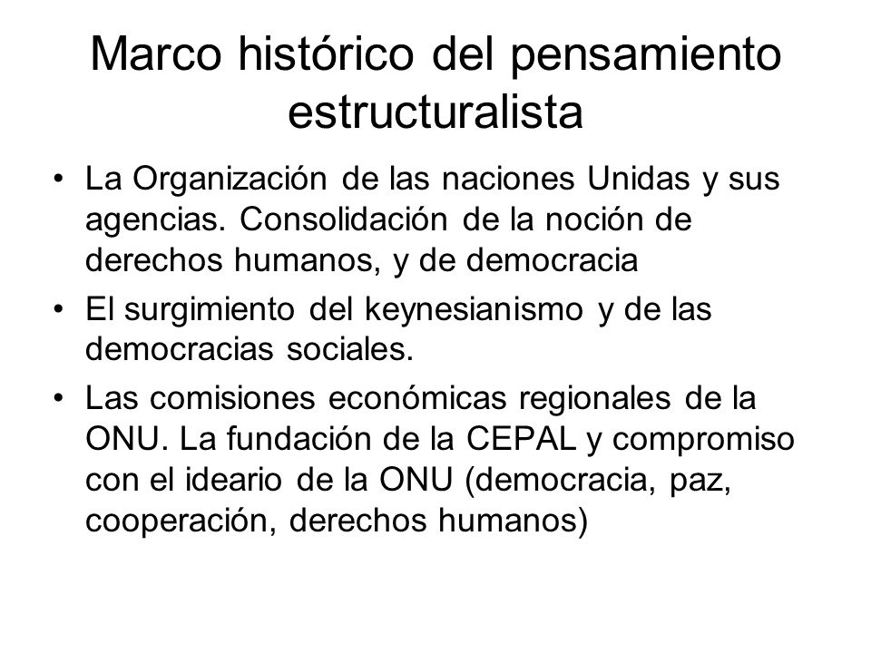 Marco histórico del pensamiento estructuralista