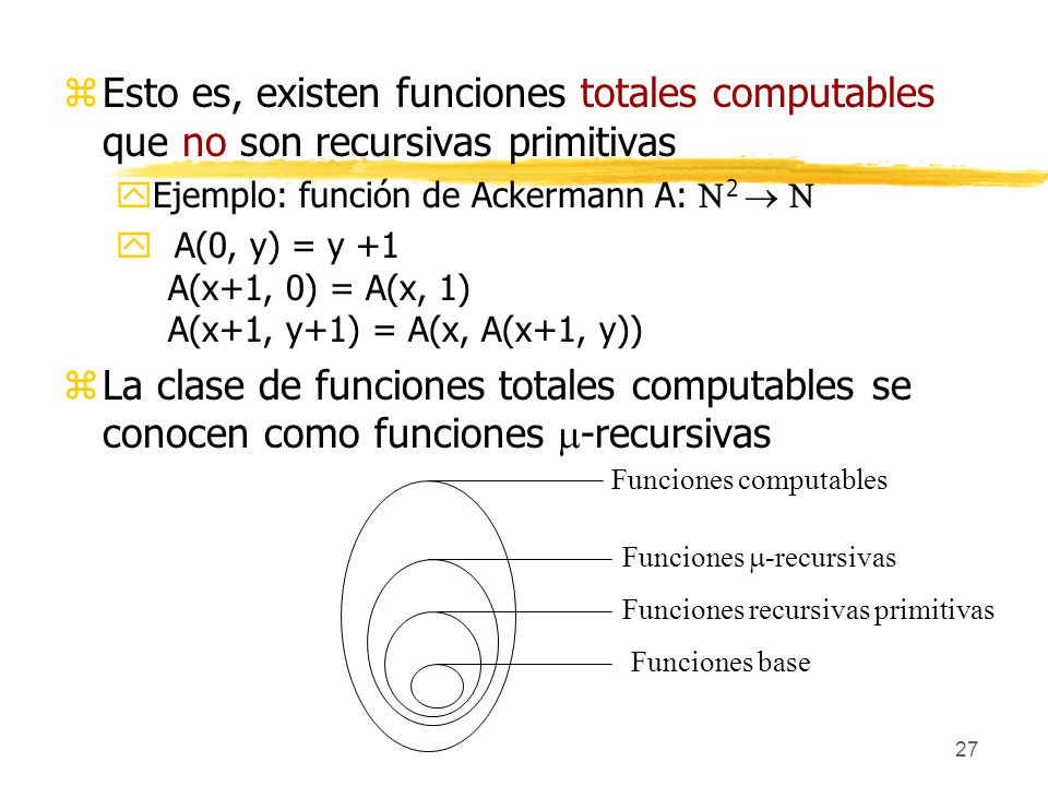 Esto es, existen funciones totales computables que no son recursivas primitivas