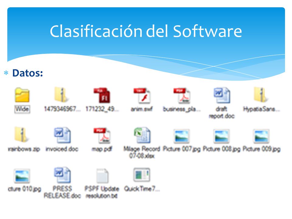 Clasificación del Software