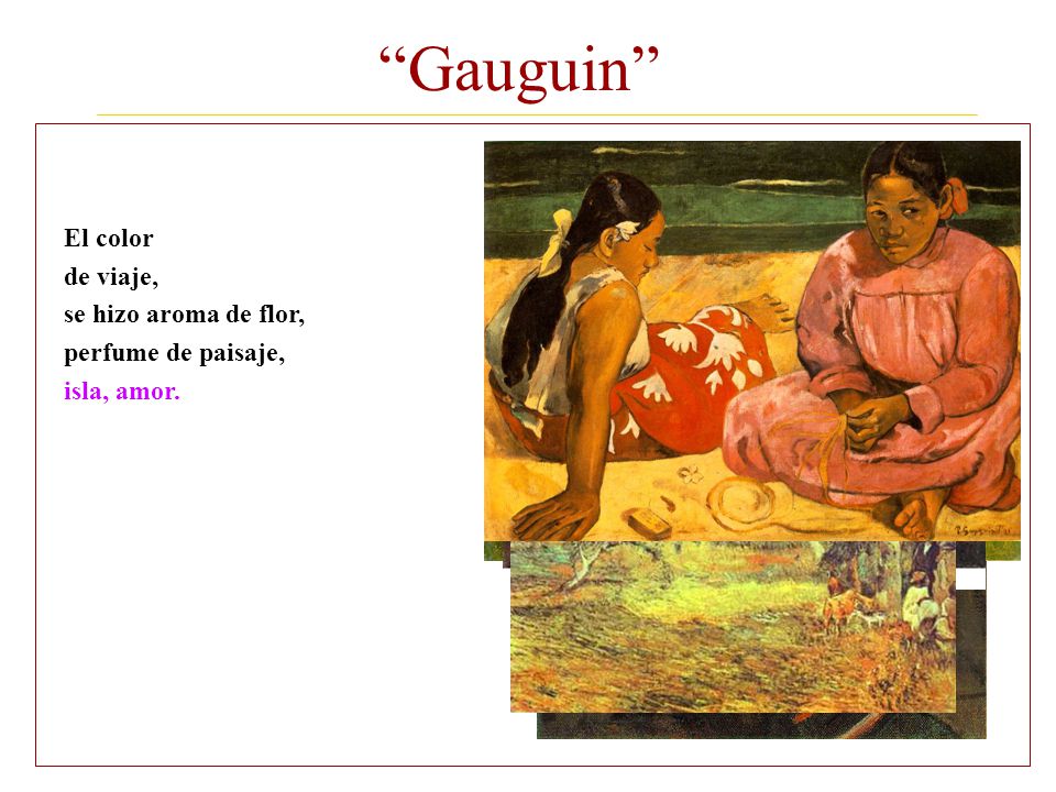 Gauguin El color de viaje, El color El color de viaje,