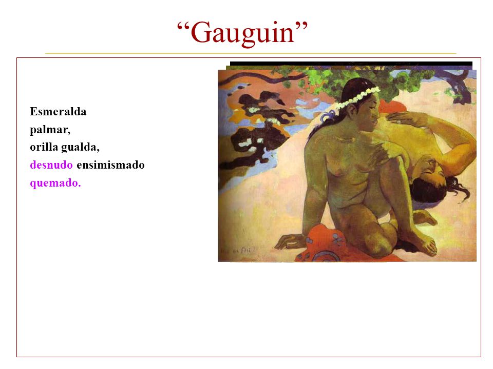 Gauguin Esmeralda palmar, orilla gualda, Esmeralda palmar, Esmeralda