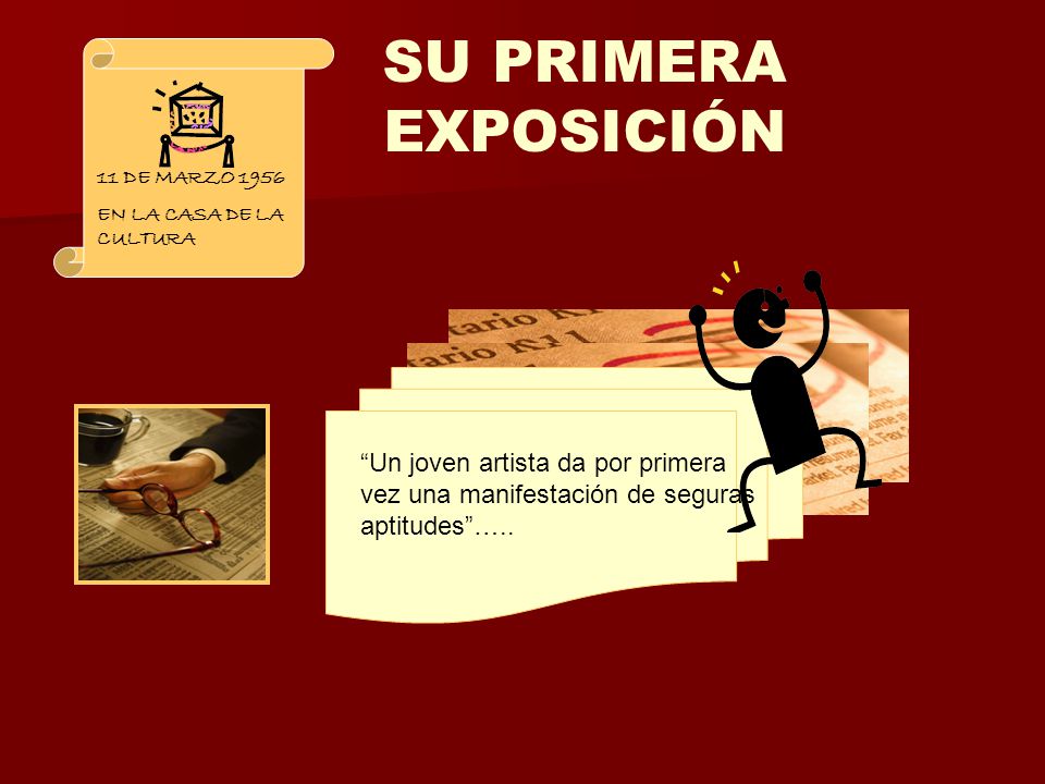 SU PRIMERA EXPOSICIÓN 11 DE MARZO EN LA CASA DE LA CULTURA.