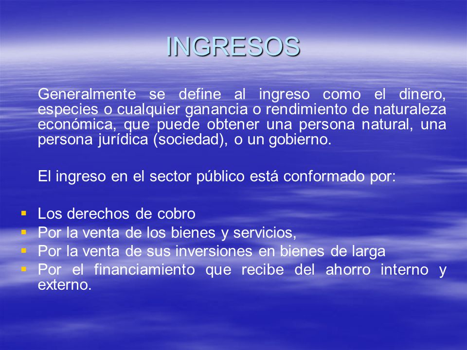INGRESOS