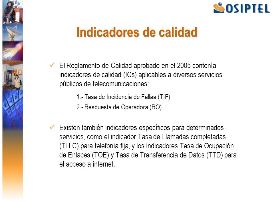 Indicadores de calidad
