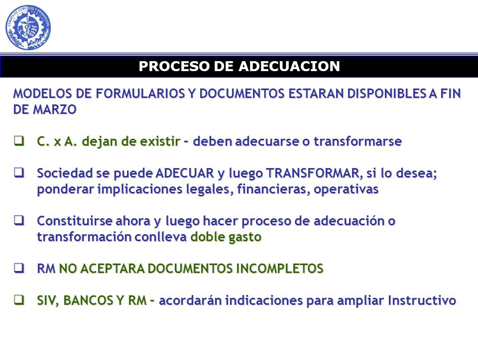 PROCESO DE ADECUACION MODELOS DE FORMULARIOS Y DOCUMENTOS ESTARAN DISPONIBLES A FIN. DE MARZO.