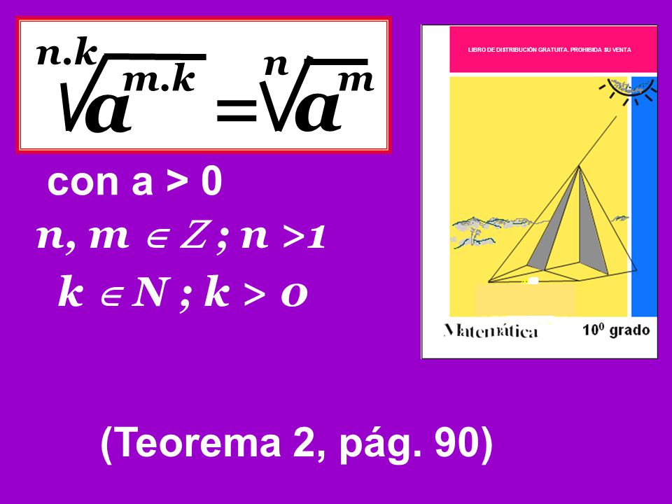 a = con a > 0 n, m   ; n >1 k  N ; k > 0