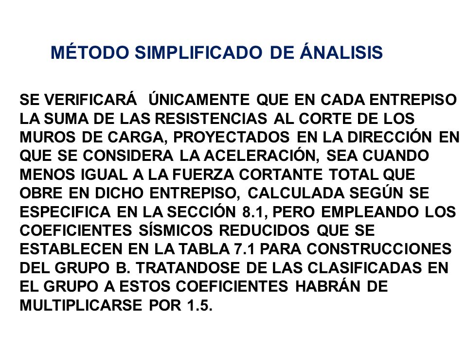 MÉTODO SIMPLIFICADO DE ÁNALISIS