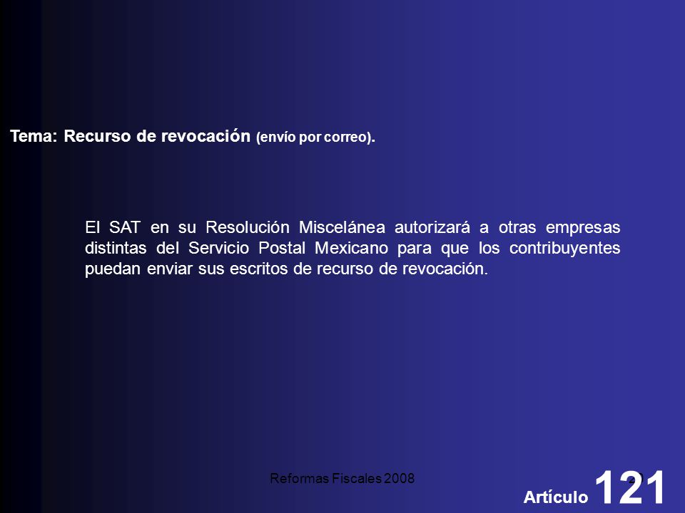 Tema: Recurso de revocación (envío por correo).