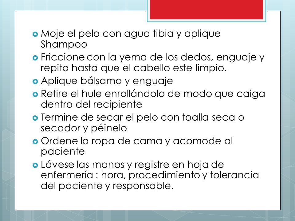 Lavado de cabello Docente: Daniel Mella. - ppt descargar