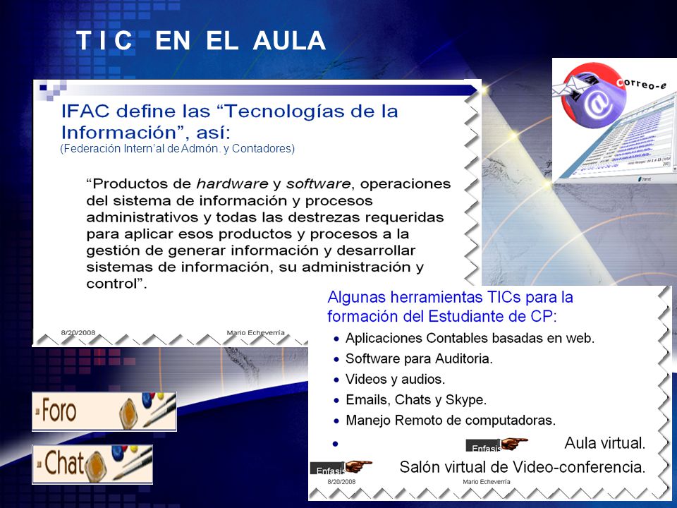 T I C EN EL AULA (Federación Intern’al de Admón. y Contadores)