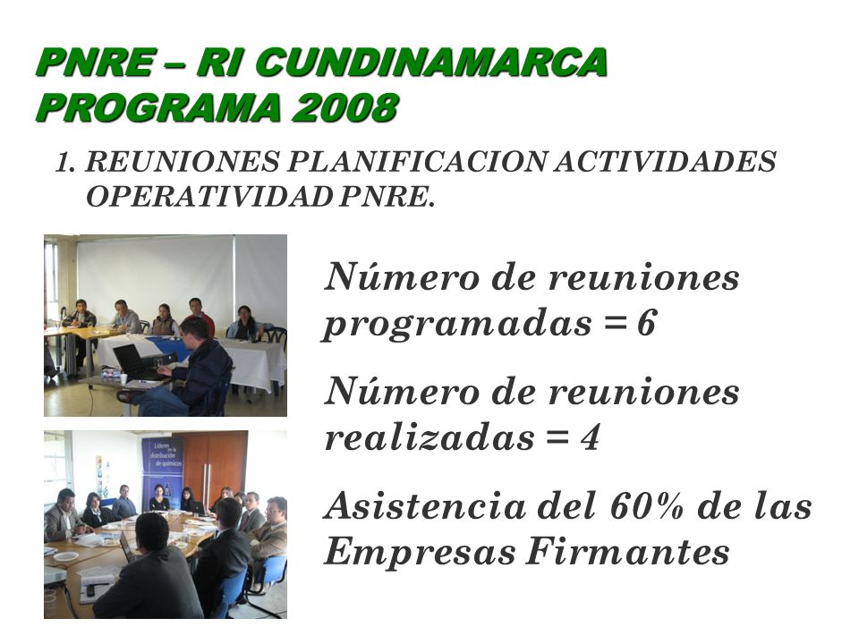 PNRE – RI CUNDINAMARCA PROGRAMA 2008