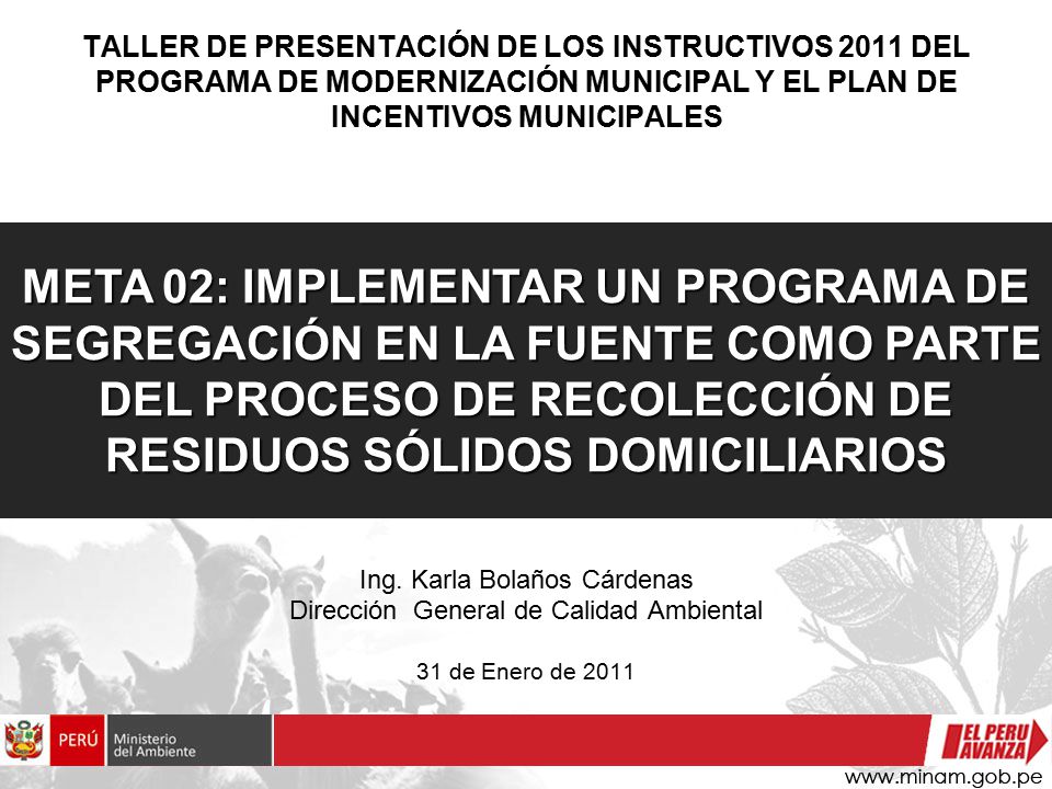 TALLER DE PRESENTACIÓN DE LOS INSTRUCTIVOS 2011 DEL PROGRAMA DE MODERNIZACIÓN MUNICIPAL Y EL PLAN DE INCENTIVOS MUNICIPALES