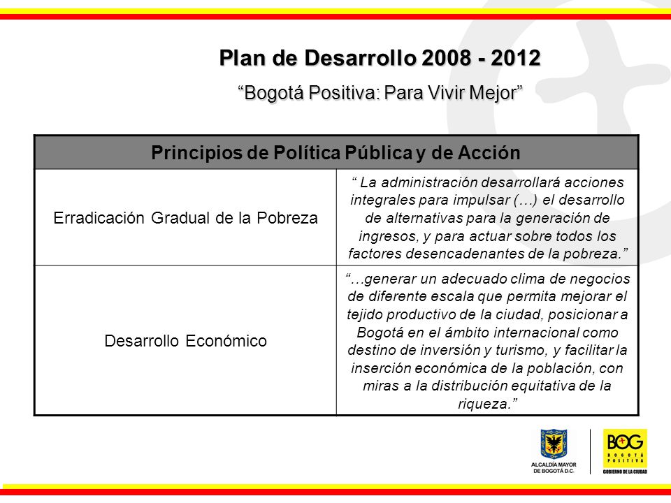 Principios de Política Pública y de Acción