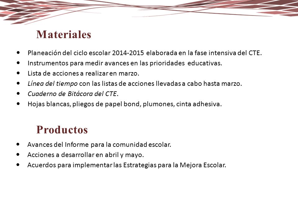 Materiales Planeación del ciclo escolar elaborada en la fase intensiva del CTE.