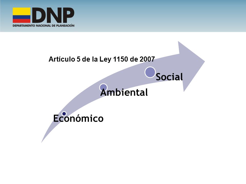Económico Ambiental Social Artículo 5 de la Ley 1150 de 2007