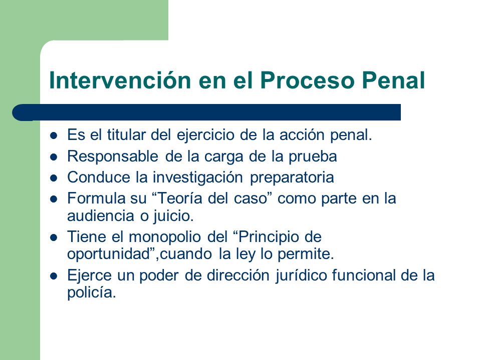 Intervención en el Proceso Penal