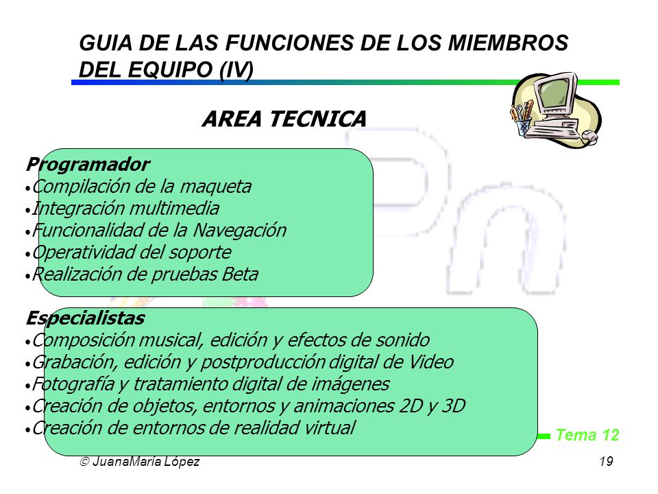 GUIA DE LAS FUNCIONES DE LOS MIEMBROS DEL EQUIPO (IV)
