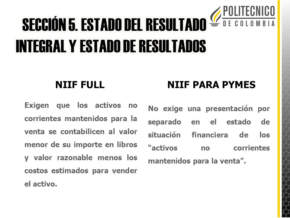 SECCIÓN 5. ESTADO DEL RESULTADO INTEGRAL Y ESTADO DE RESULTADOS