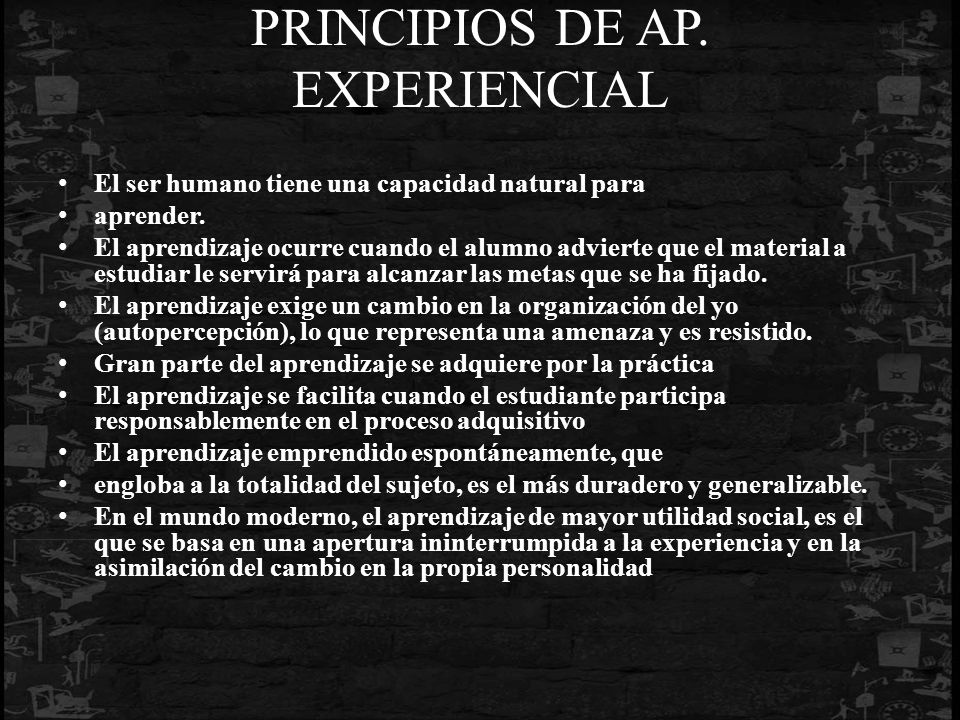 PRINCIPIOS DE AP. EXPERIENCIAL