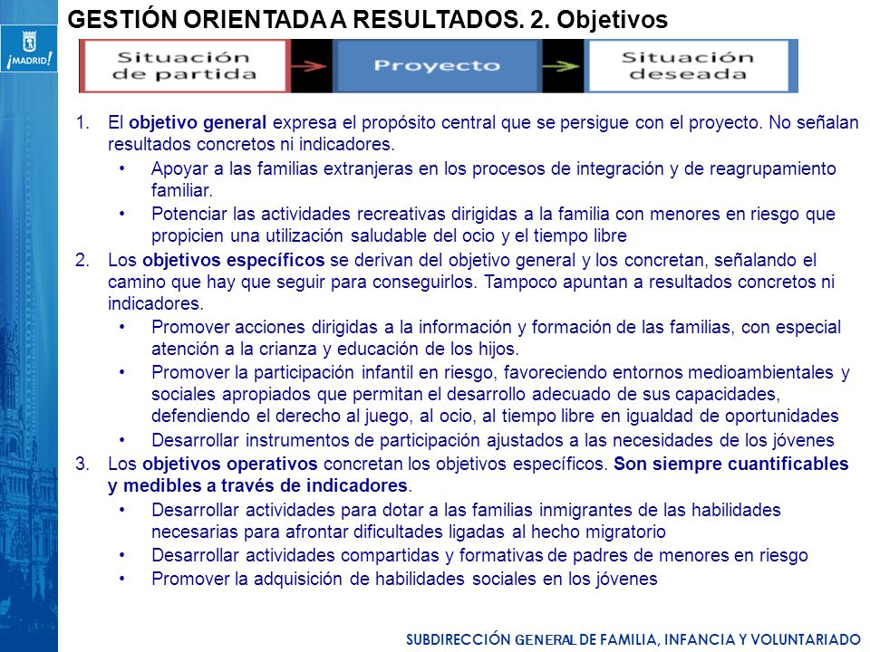 GESTIÓN ORIENTADA A RESULTADOS. 2. Objetivos