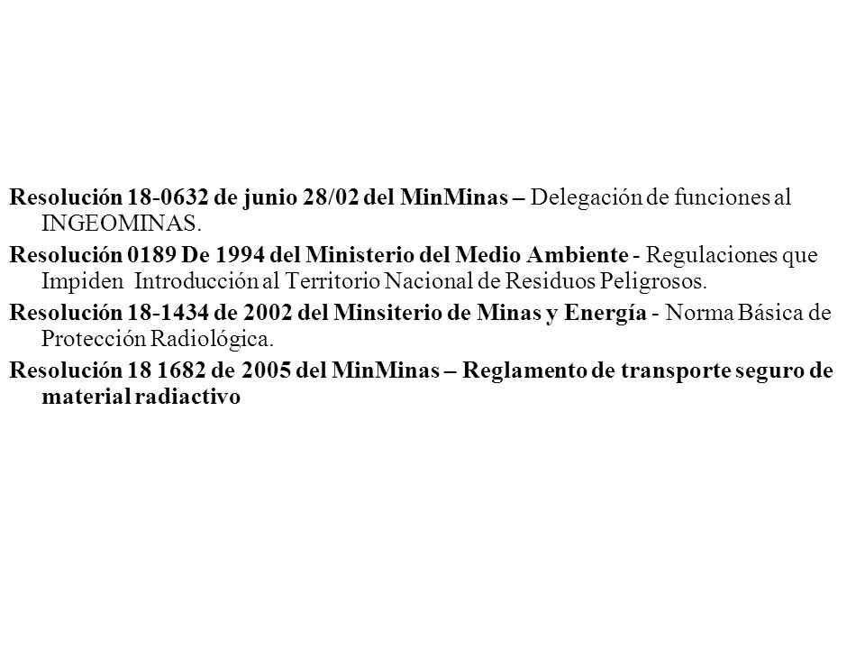 Resolución de junio 28/02 del MinMinas – Delegación de funciones al INGEOMINAS.