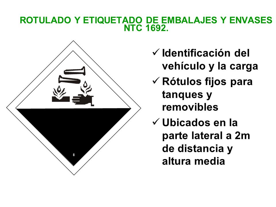 ROTULADO Y ETIQUETADO DE EMBALAJES Y ENVASES NTC 1692.