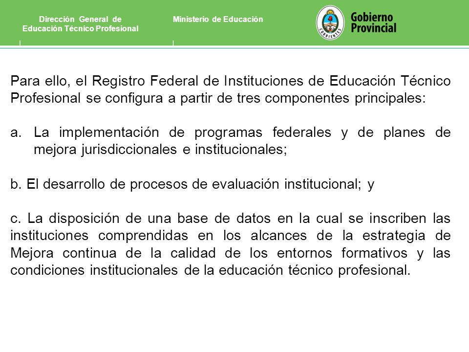 Dirección General de Educación Técnico Profesional