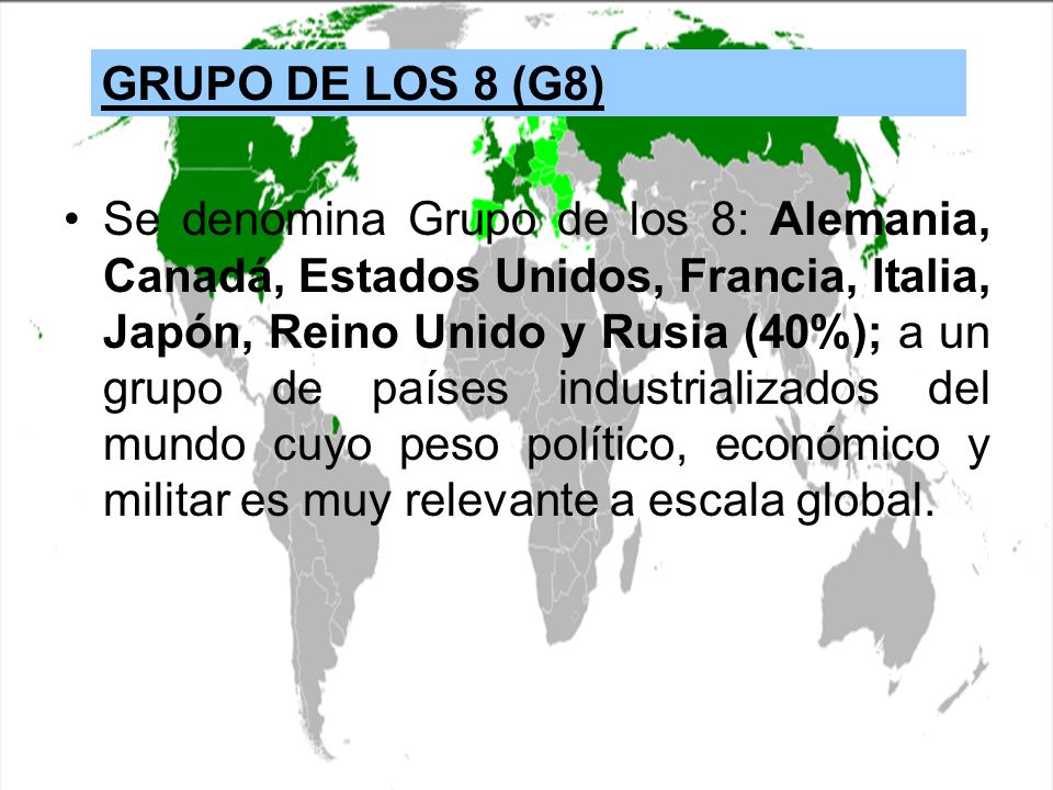 GRUPO DE LOS 8 (G8)