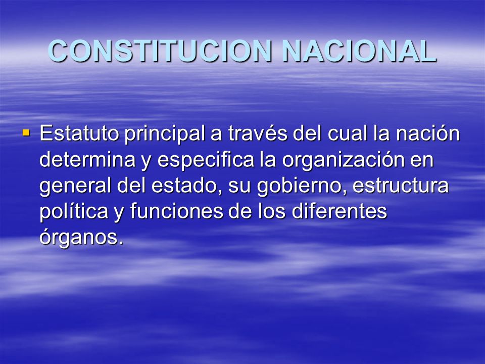 CONSTITUCION NACIONAL