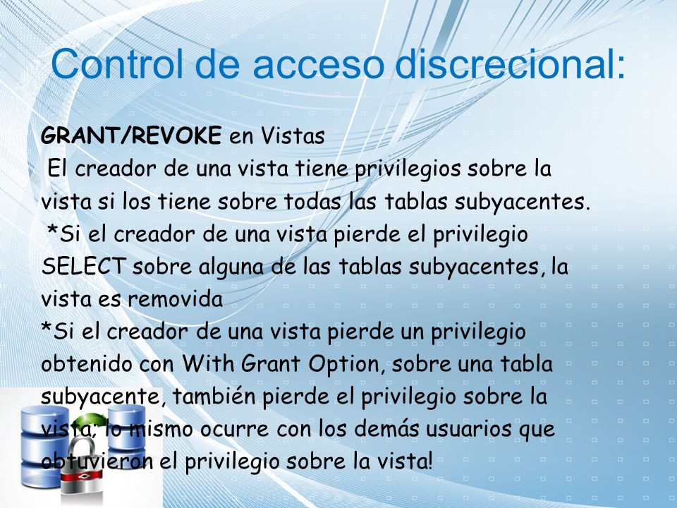 Control de acceso discrecional: