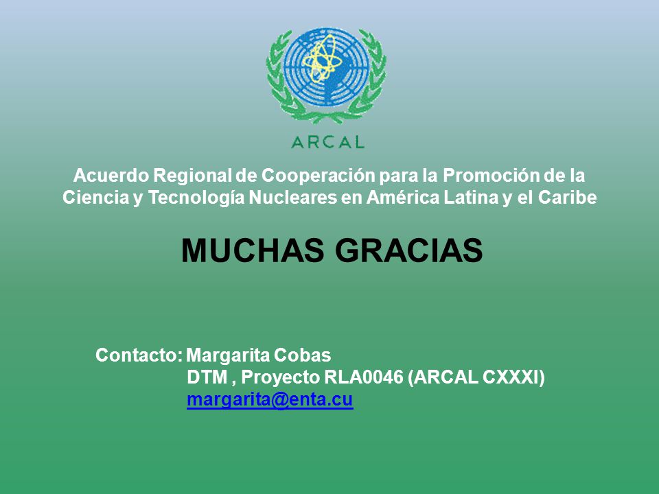 MUCHAS GRACIAS Acuerdo Regional de Cooperación para la Promoción de la