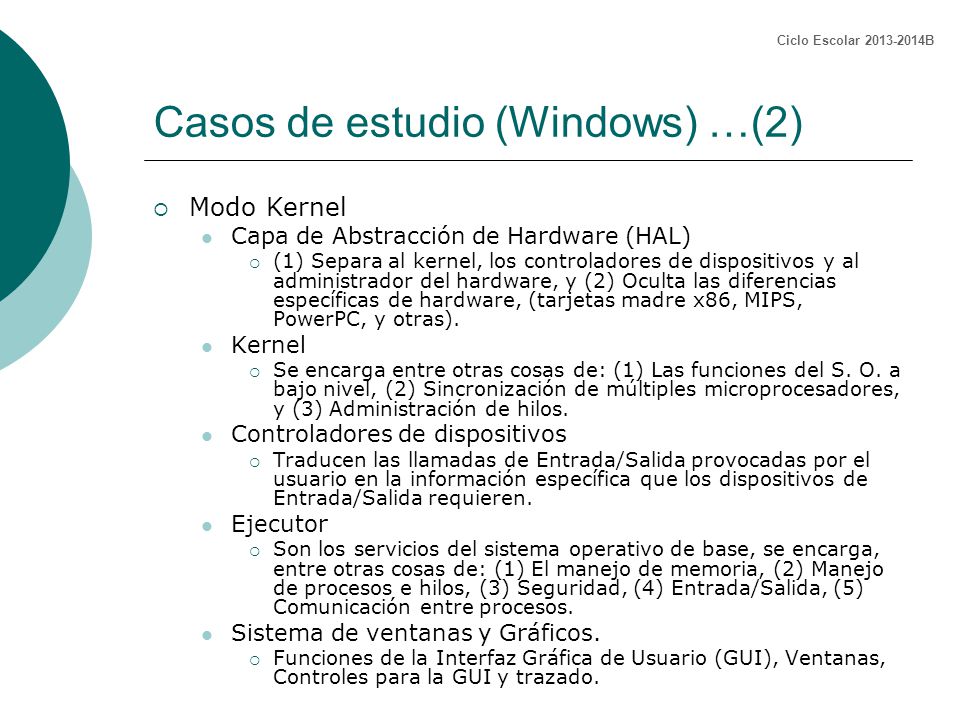 Casos de estudio (Windows) …(2)
