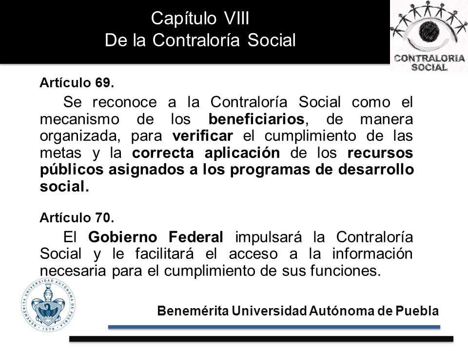 De la Contraloría Social