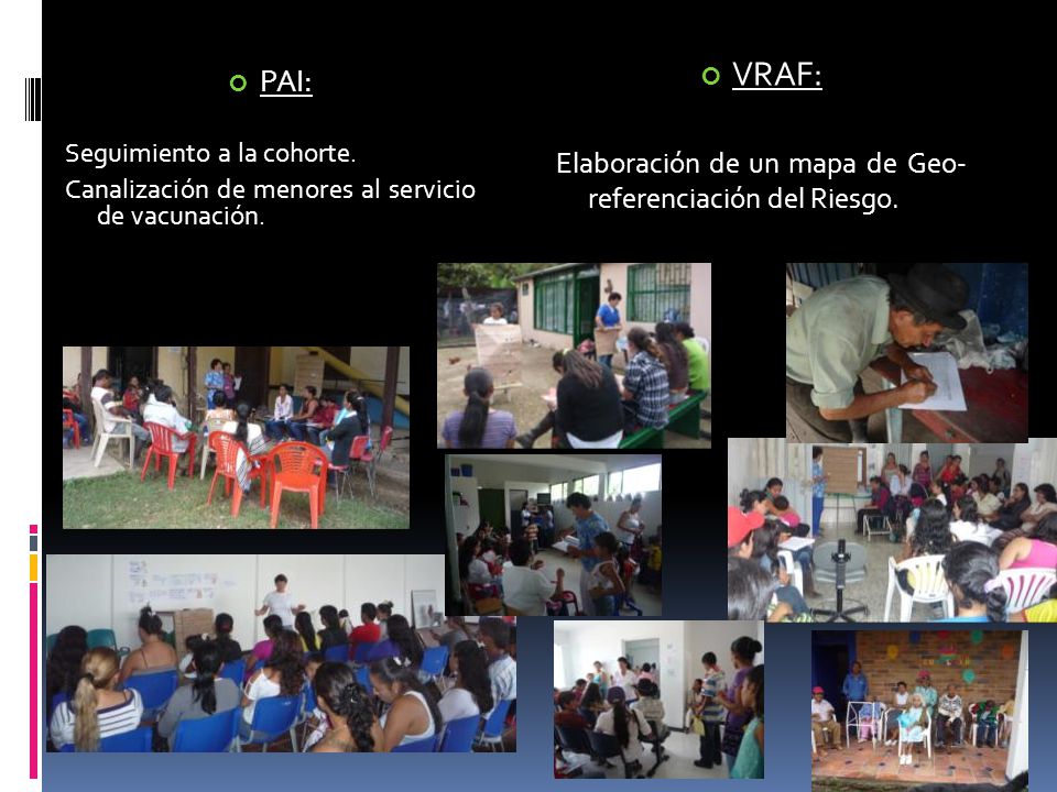 VRAF: PAI: Elaboración de un mapa de Geo- referenciación del Riesgo.