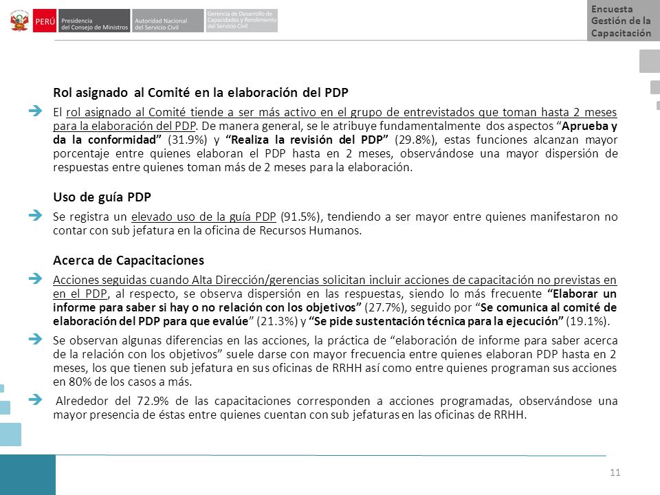 Rol asignado al Comité en la elaboración del PDP