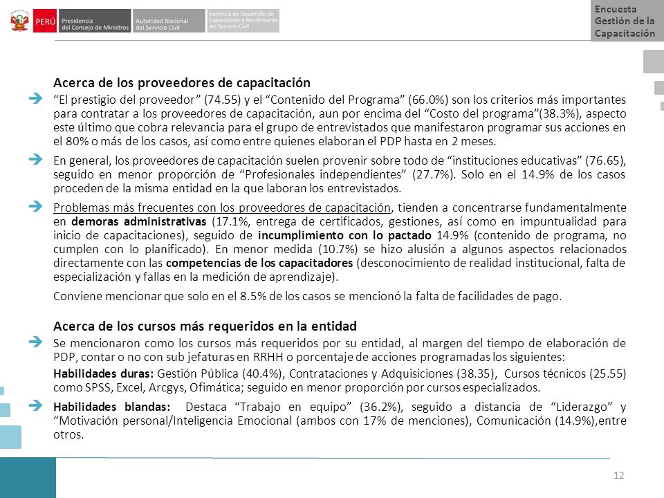 Acerca de los proveedores de capacitación